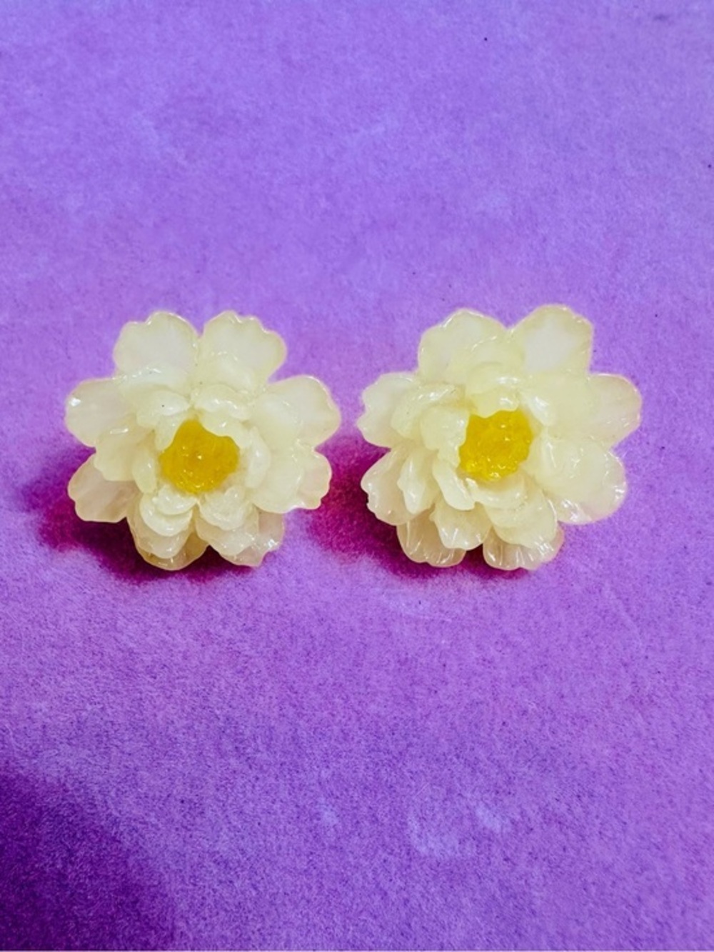 NWT Yellow Floral Stud Earrings